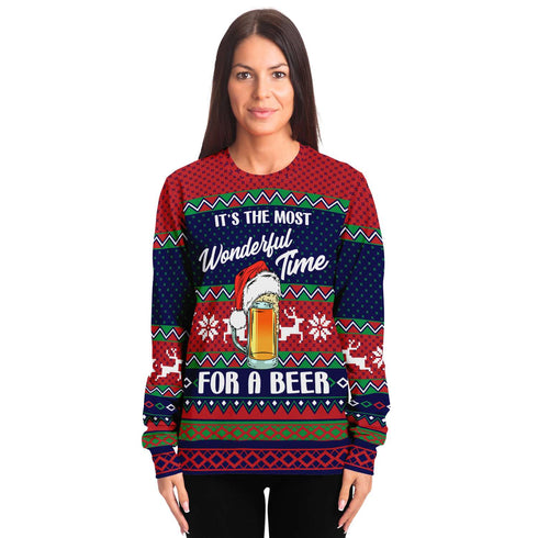 Weihnachtspullover - "Wonderful time for a beer"
